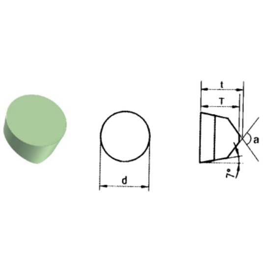 Picture of RCGX102 CC-20 Romay RCGX060600 CC-20 Round Positive Ceramic 0.2500 6.35mm Radius Finishing, Semi Finishing